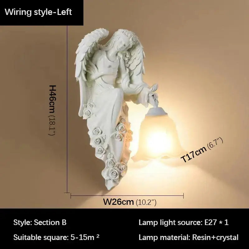 Gold Crystal Angel Sconce