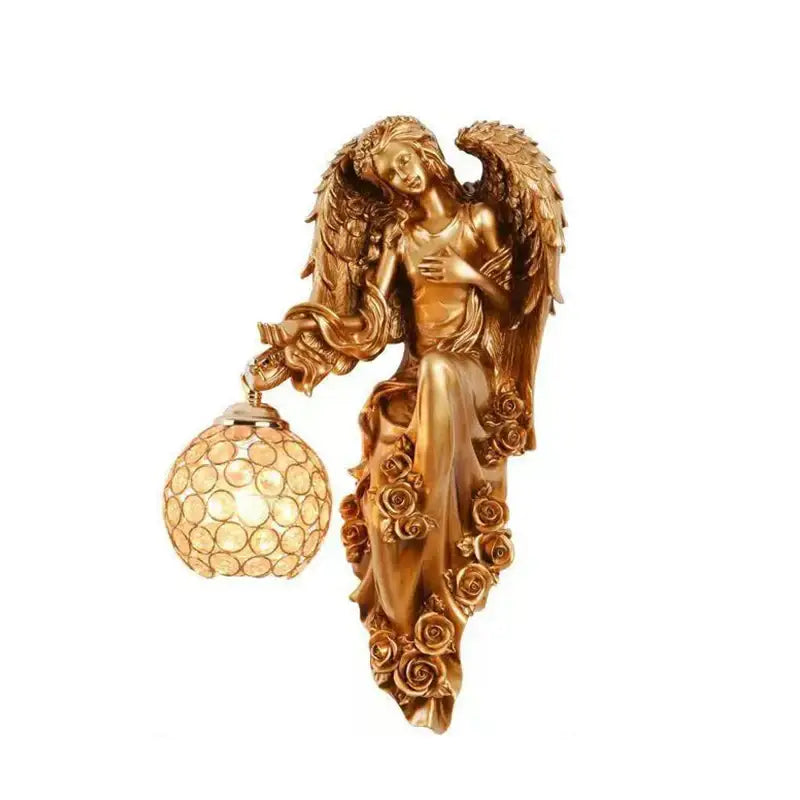 Gold Crystal Angel Sconce