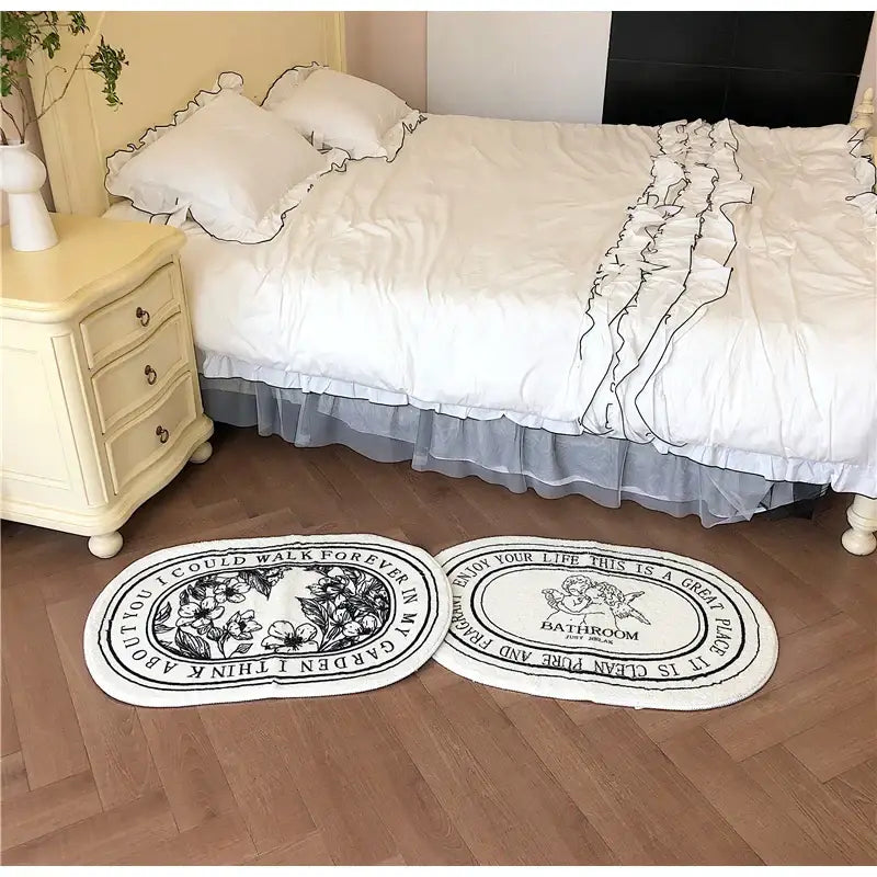 Angel Print Shaggy Bath Rug