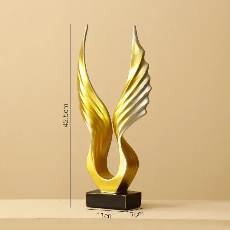 Gold Silver Angel Sculpture