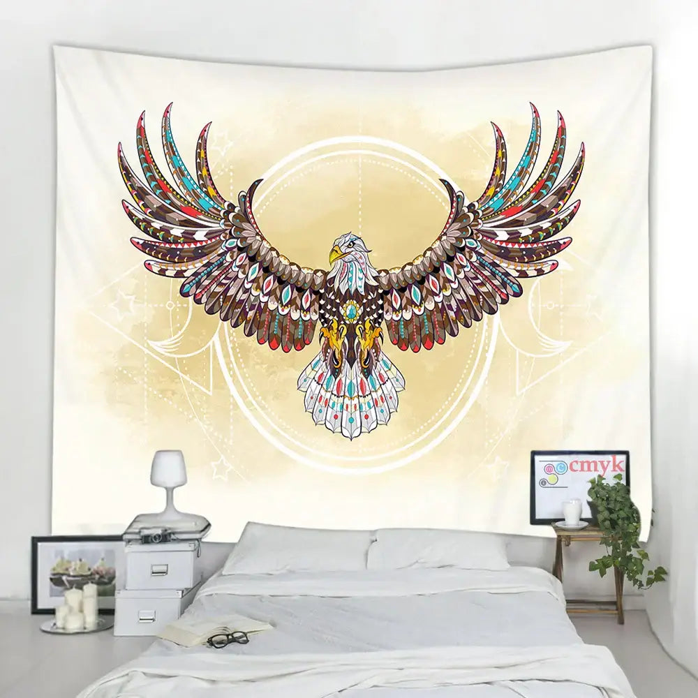Beige Mandala Wall Tapestry