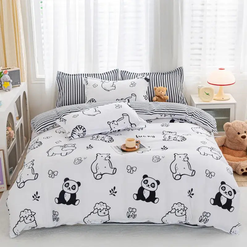 Black White Animal Bedding