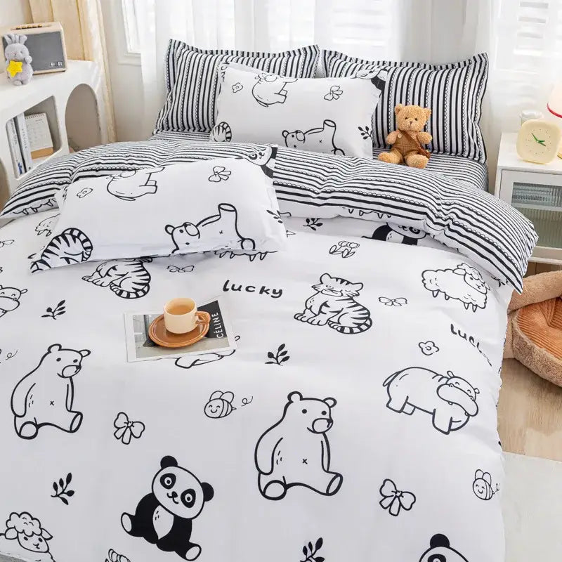 Black White Animal Bedding