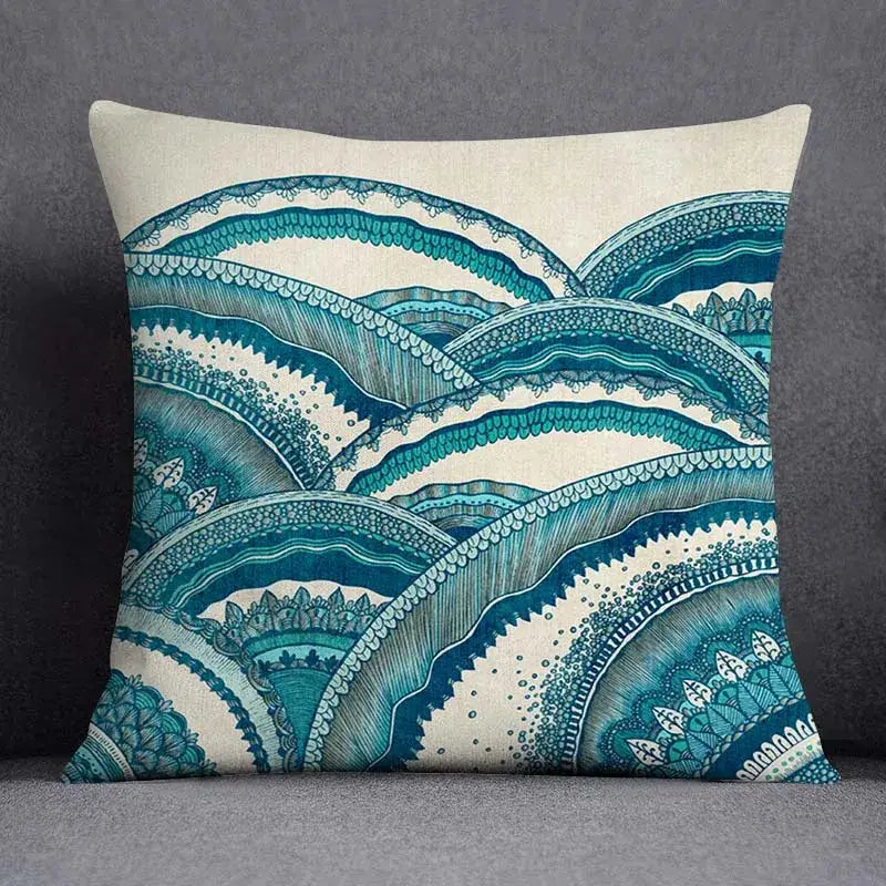 Teal Green Pattern Pillowcase