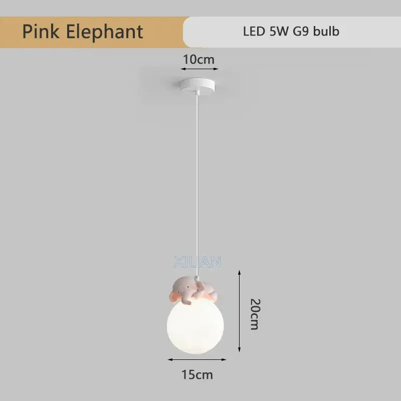 Gray Animal Pendant Lamp