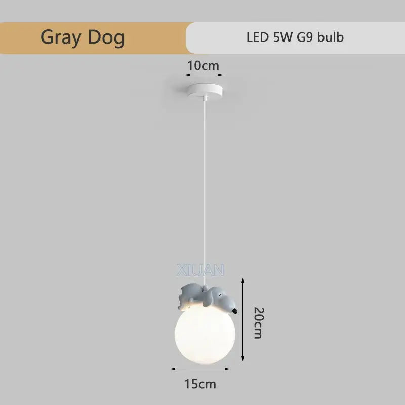 Gray Animal Pendant Lamp