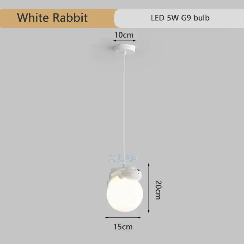 Gray Animal Pendant Lamp