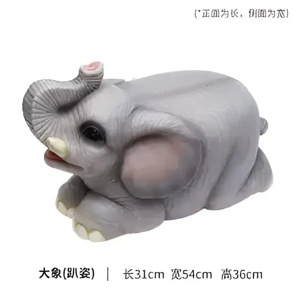 Gray Elephant Footstool