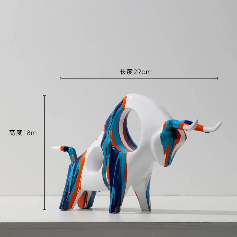 Blue Abstract Resin Horse