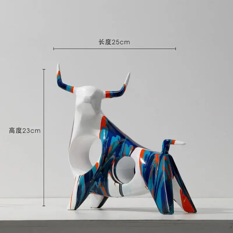Blue Abstract Resin Horse