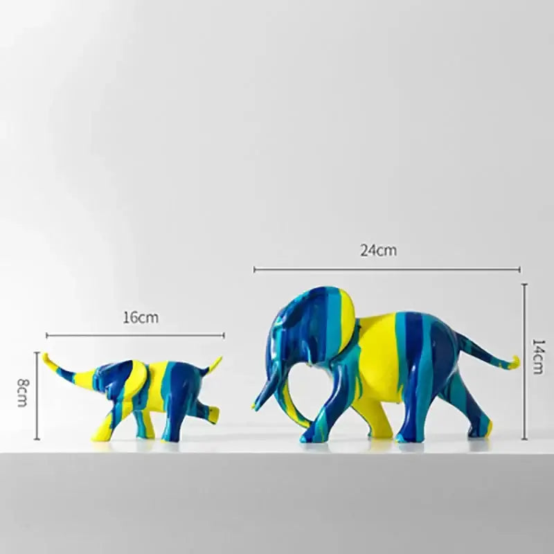 Blue Abstract Resin Horse