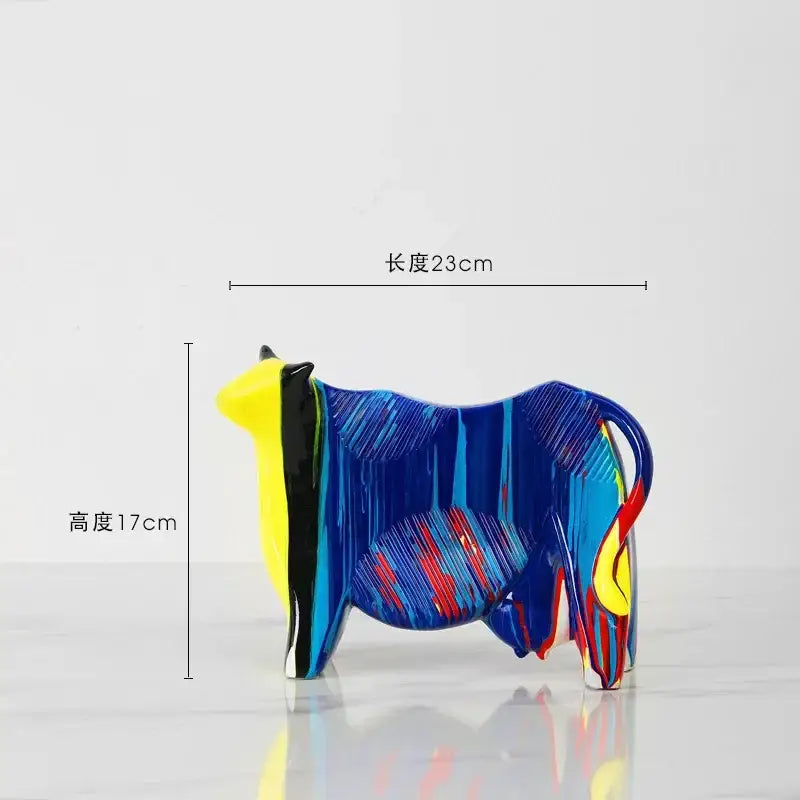 Blue Abstract Resin Horse