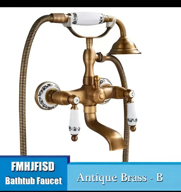 Brass Floral Shower Mixer