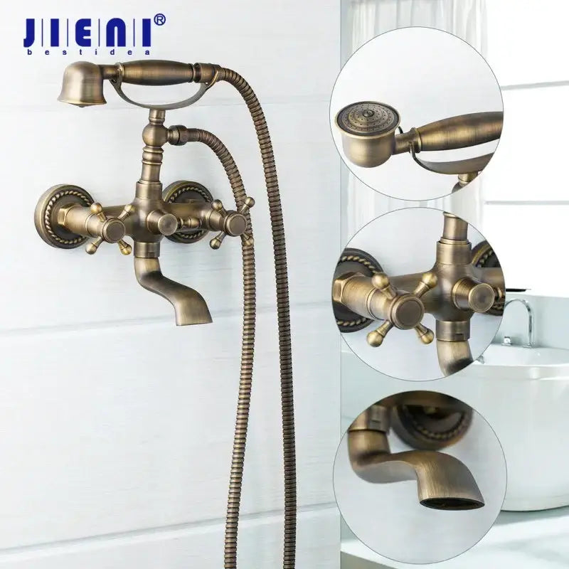 Brass Floral Shower Mixer