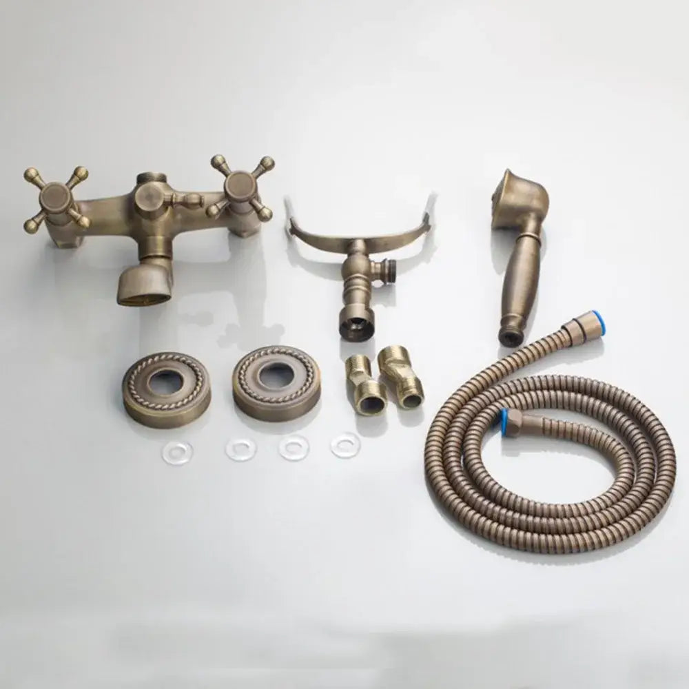 Brass Floral Shower Mixer