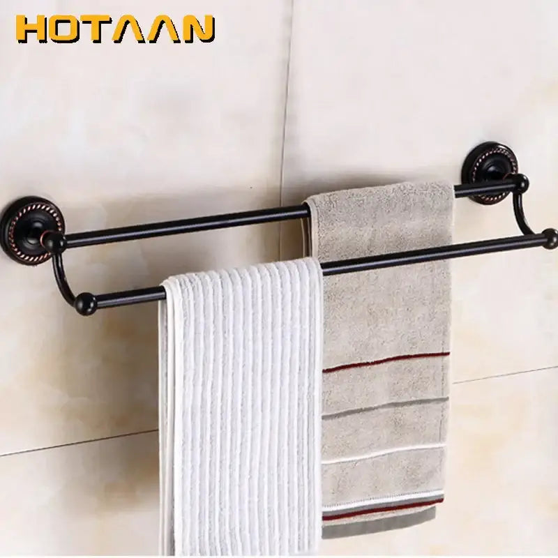 Black Brass Towel Bar