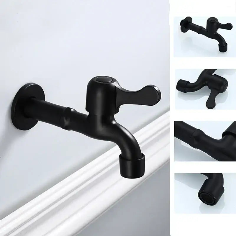 Black Brass Garden Faucet
