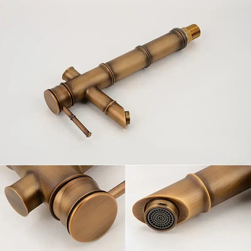 Bamboo Brass Bathroom Faucet
