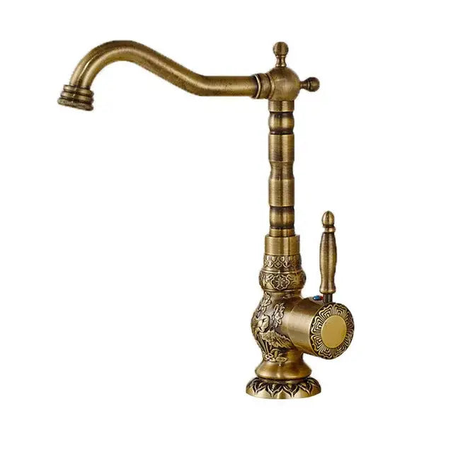 Brass Carved Basin Faucet