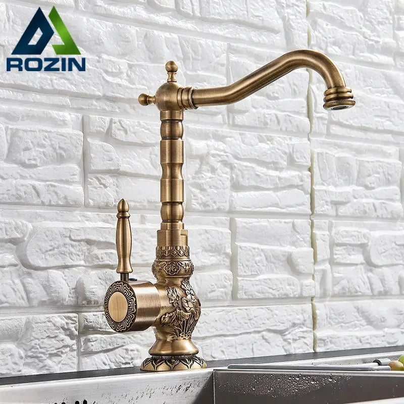 Brass Carved Basin Faucet