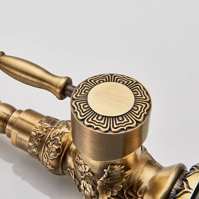 Brass Carved Basin Faucet