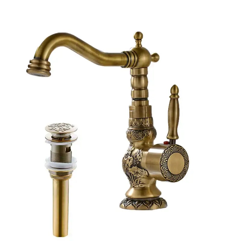 Brass Carved Basin Faucet