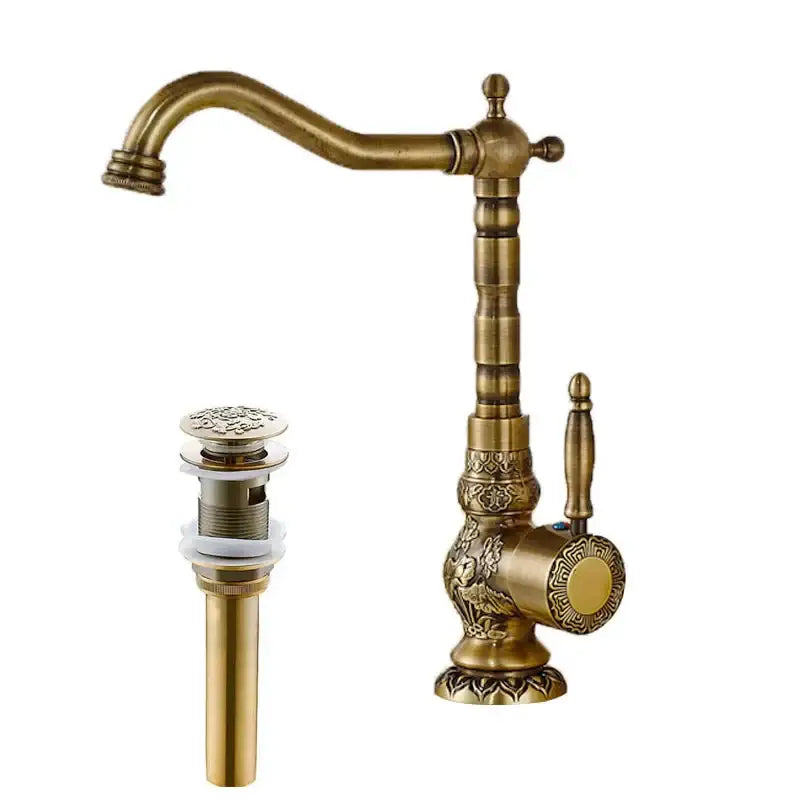 Brass Carved Basin Faucet