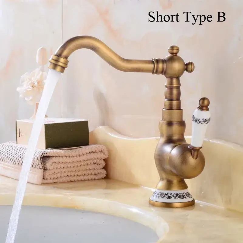 Brass Floral Handle Mixer