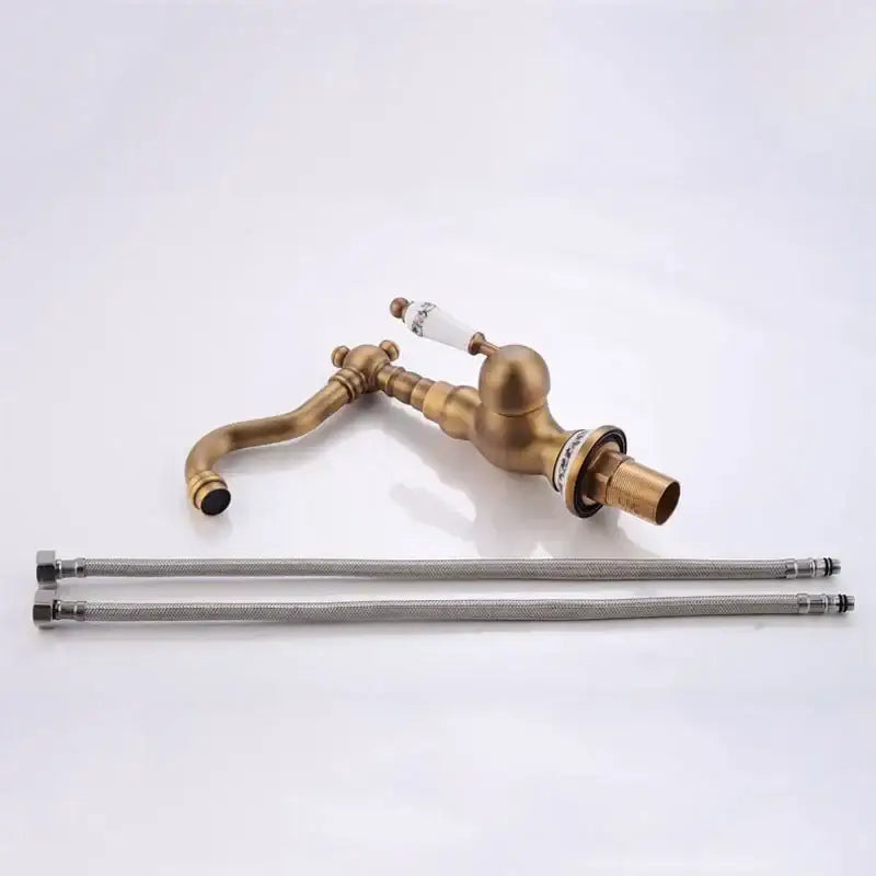 Brass Floral Handle Mixer