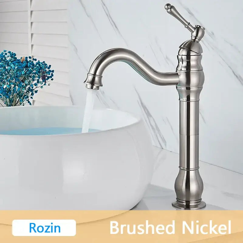 Antique Brass Basin Faucet Single Handle
