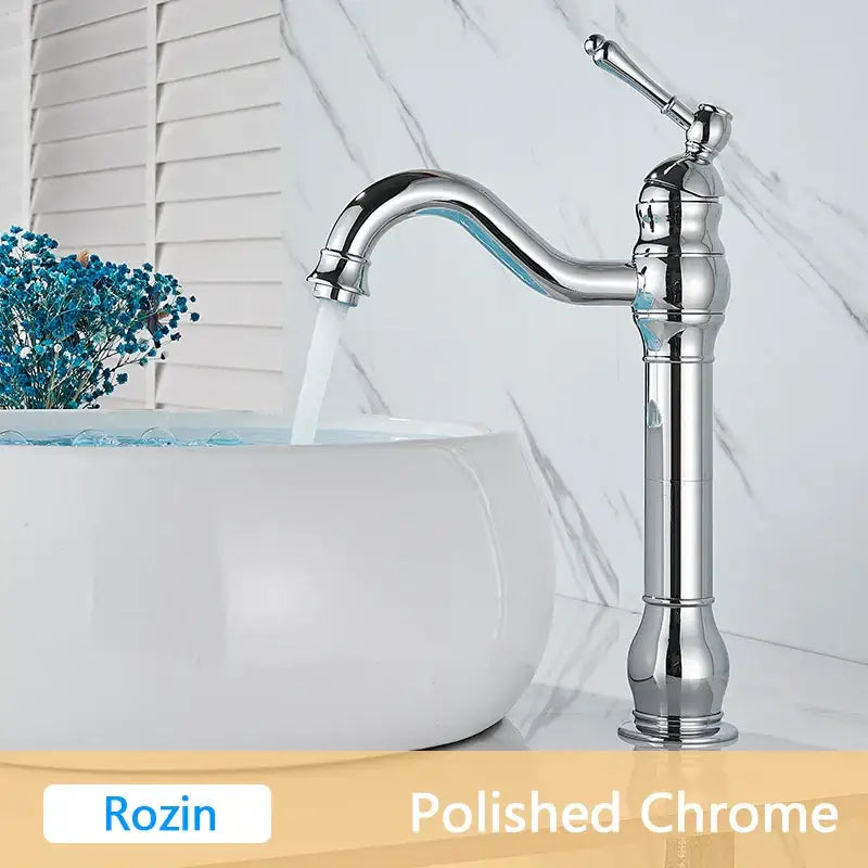 Antique Brass Basin Faucet Single Handle
