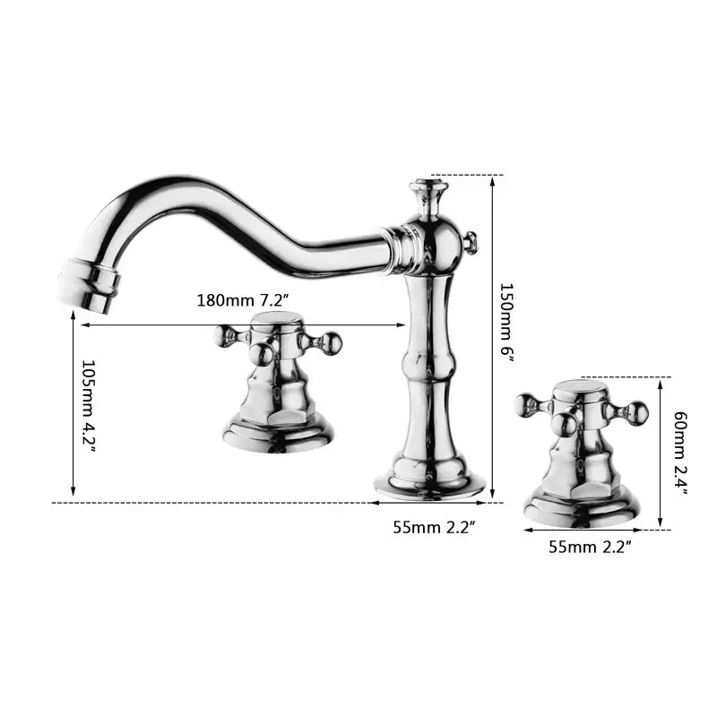 Antique Brass Basin Mixer