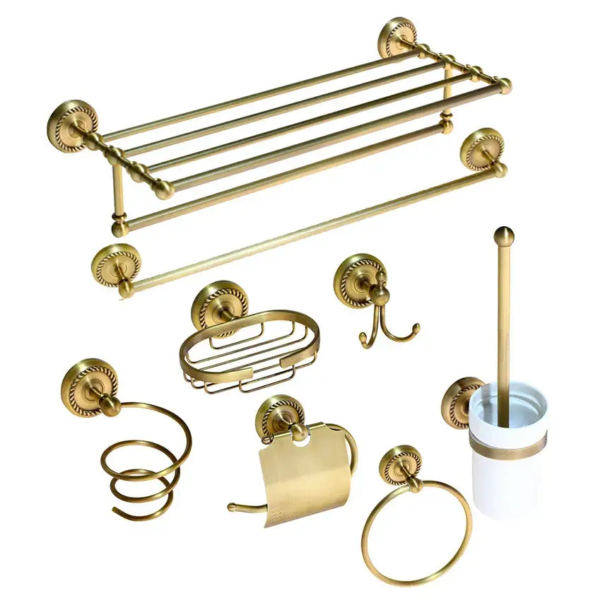 Antique Brass Hardware Set