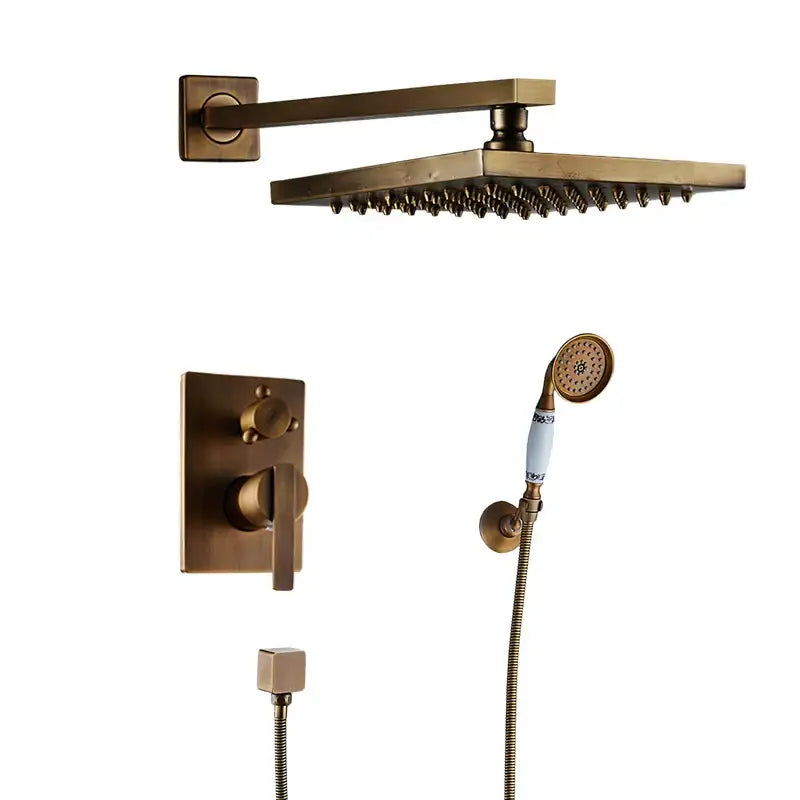 Black Gold Brass Shower Mixer