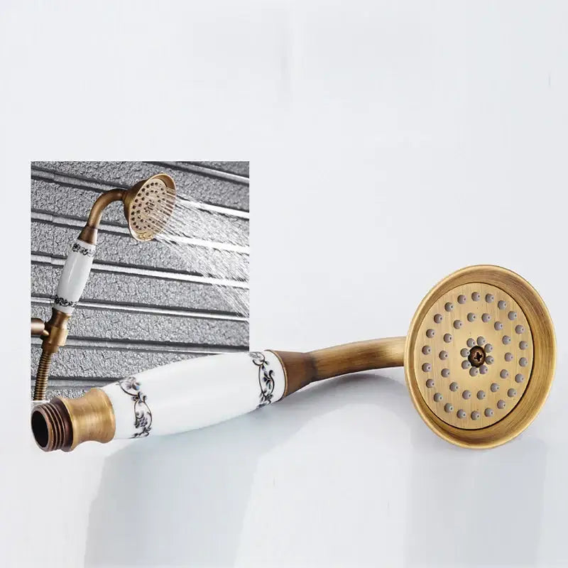 Black Gold Brass Shower Mixer