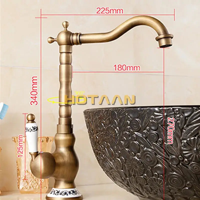 Brass Ceramic Bathroom Faucet