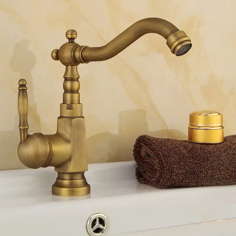 Antique Brass Sink Faucet