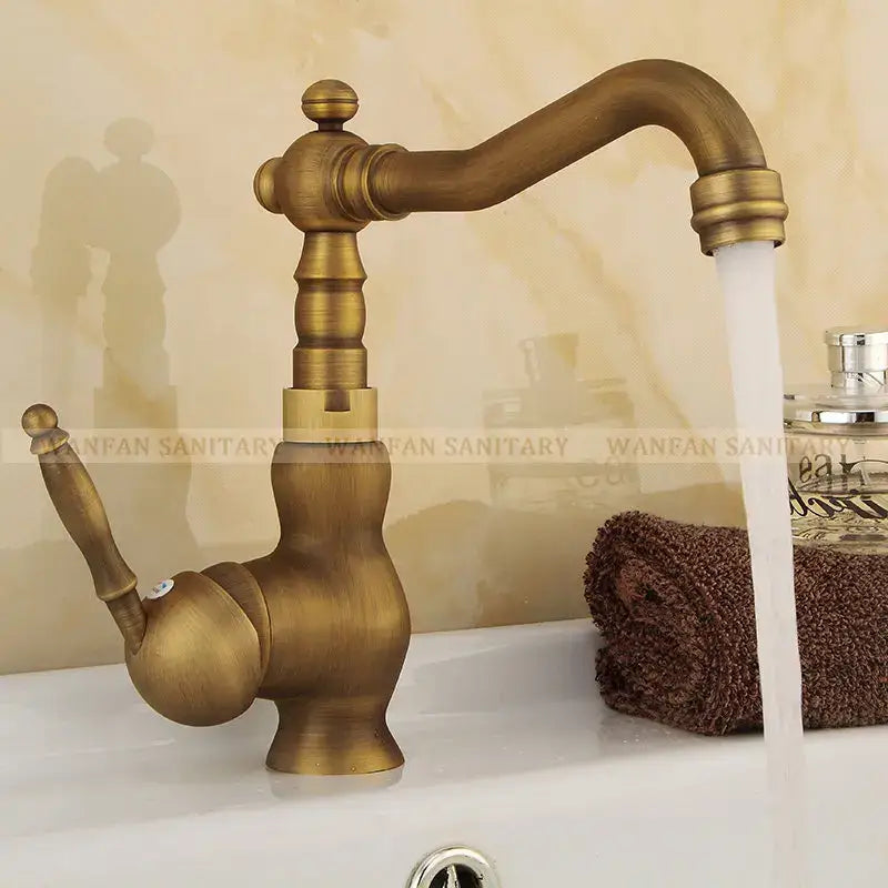 Antique Brass Sink Faucet