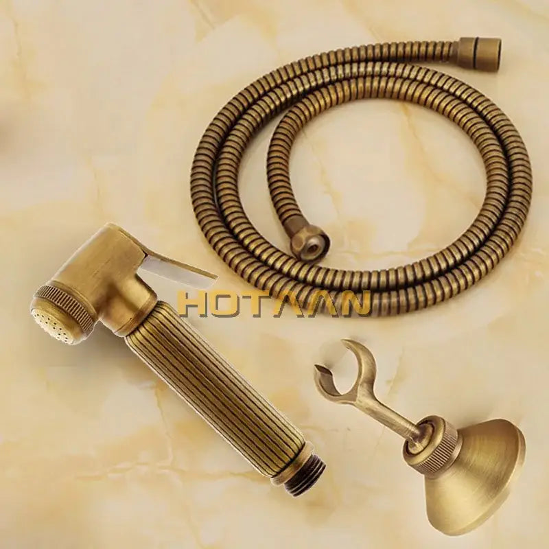 Brass Floral Knob Bidet