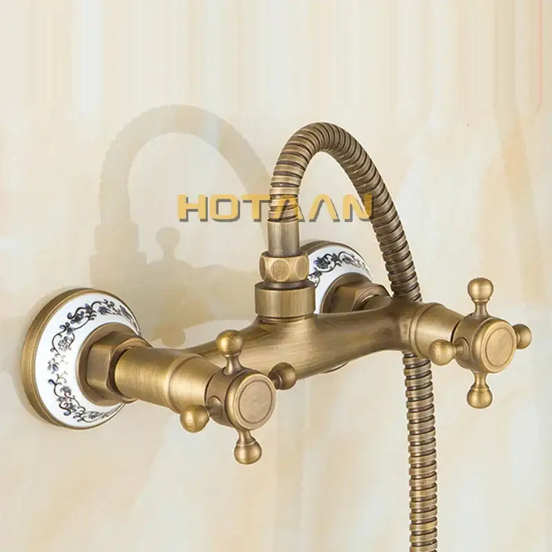 Brass Floral Knob Bidet