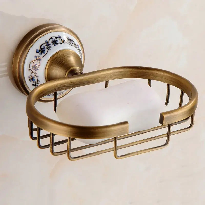 Floral Brass Soap Dish
