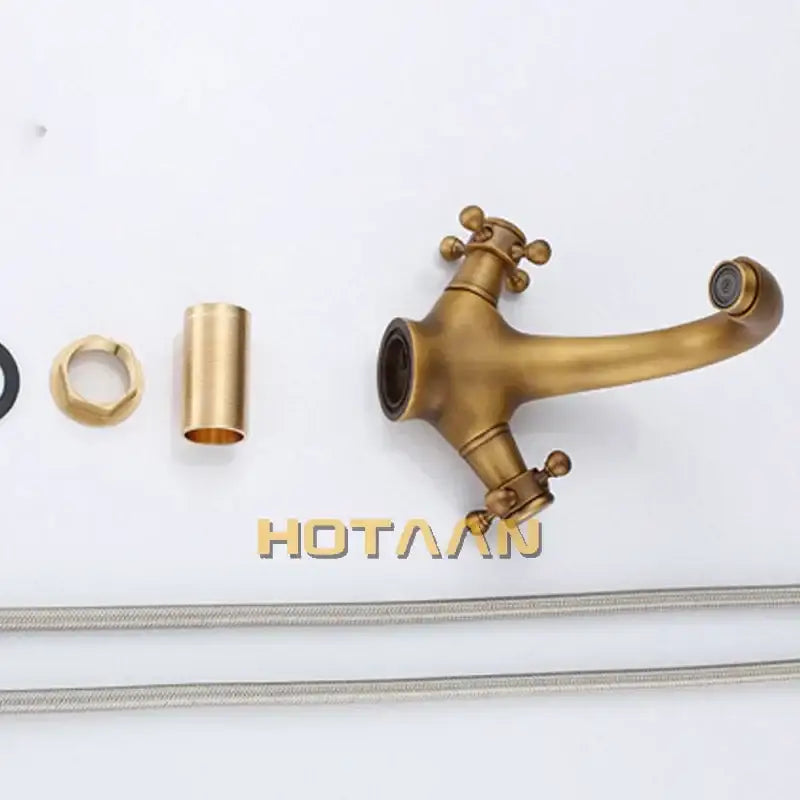 Antique Brass Double Handle Faucet