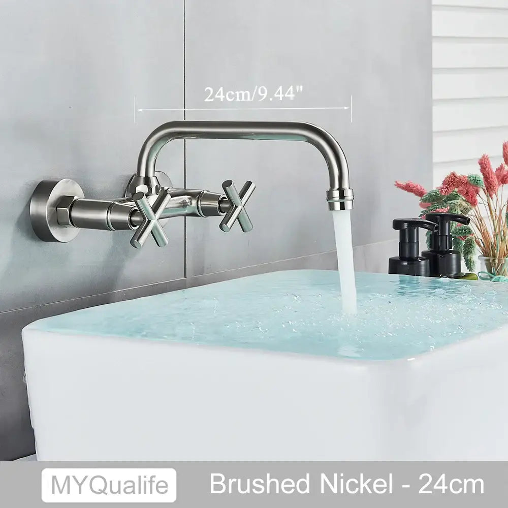 Brass Kitchen Wall Faucet