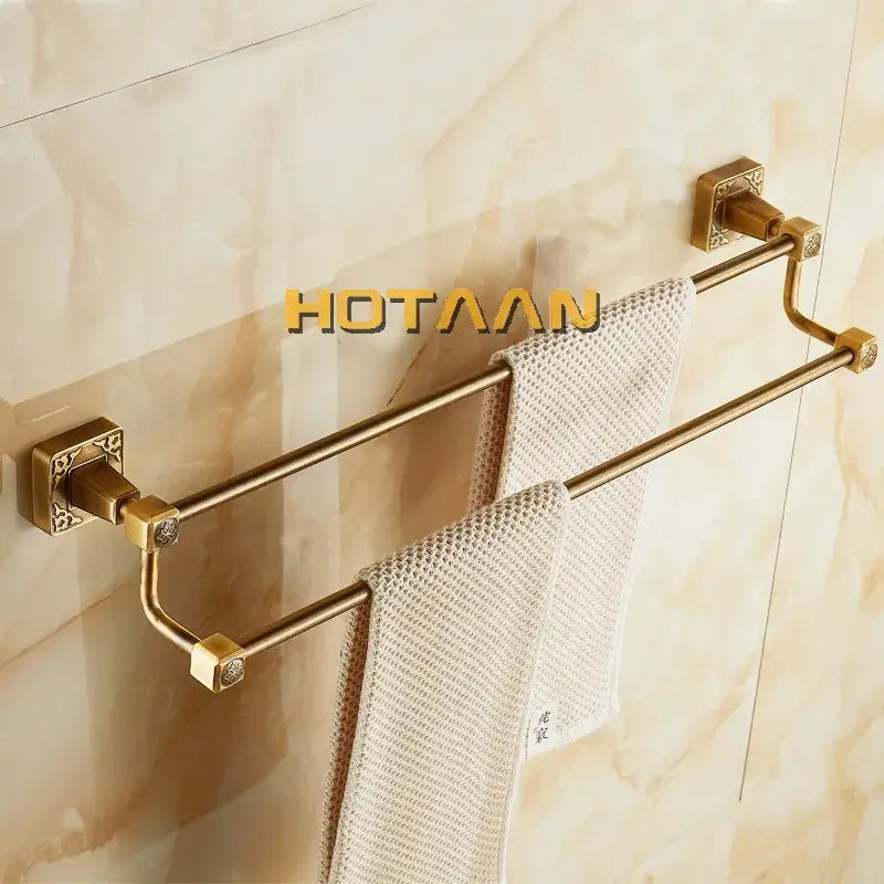 Antique Brass Double Towel Bar