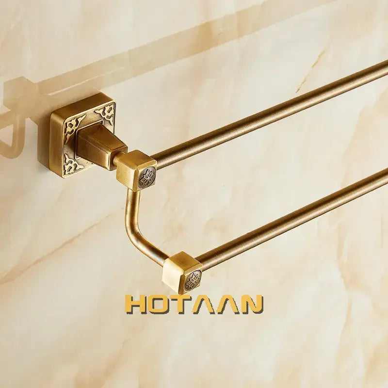 Antique Brass Double Towel Bar