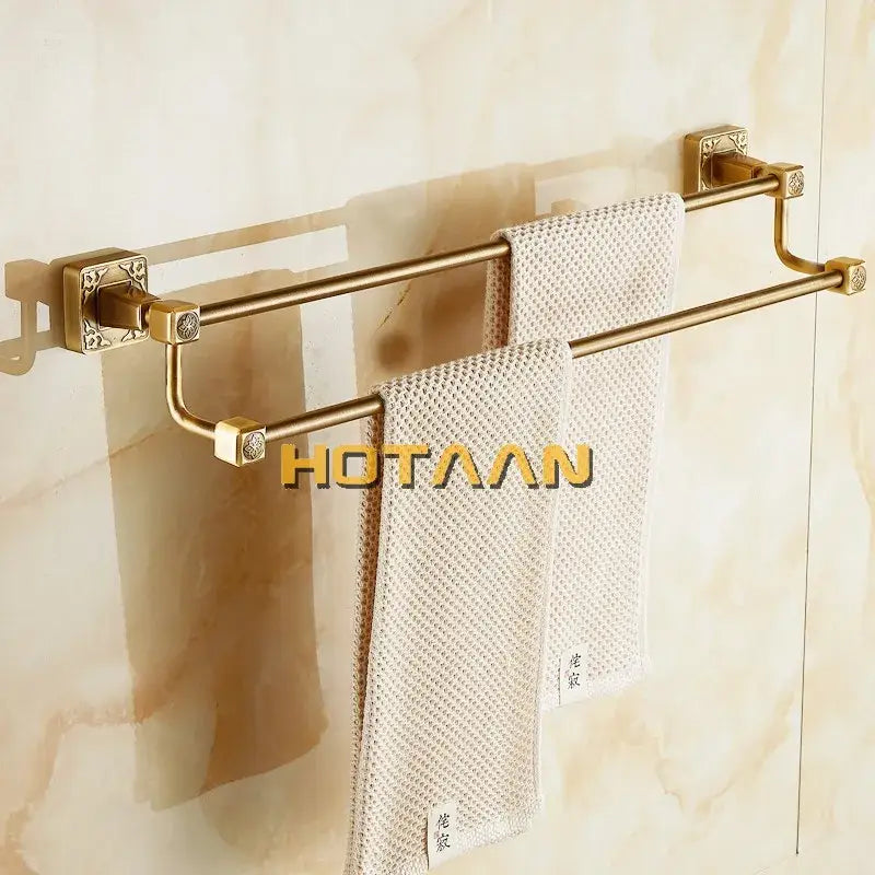 Antique Brass Double Towel Bar