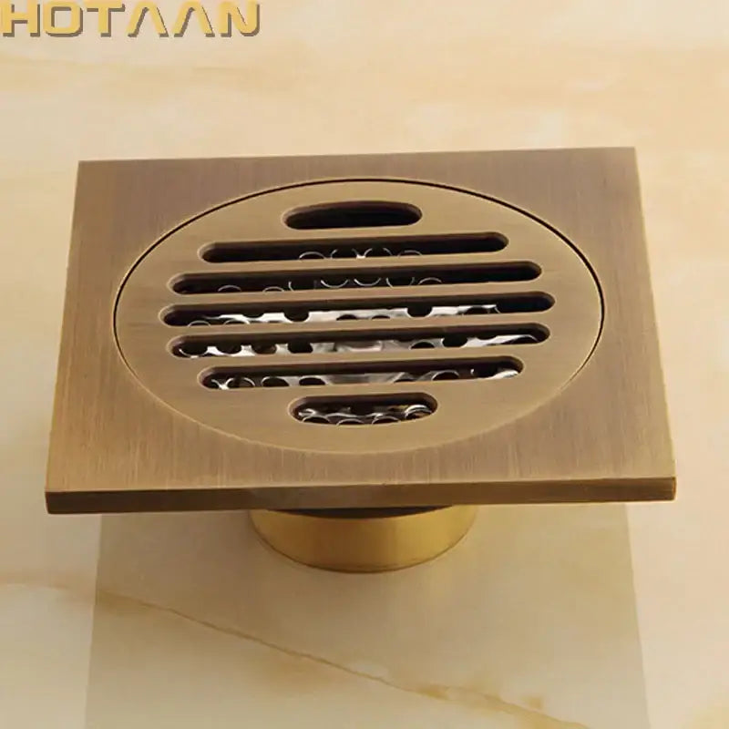 Brass Floral Floor Drain