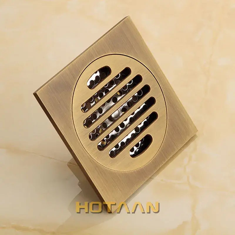 Brass Floral Floor Drain