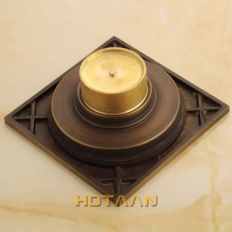 Brass Floral Floor Drain