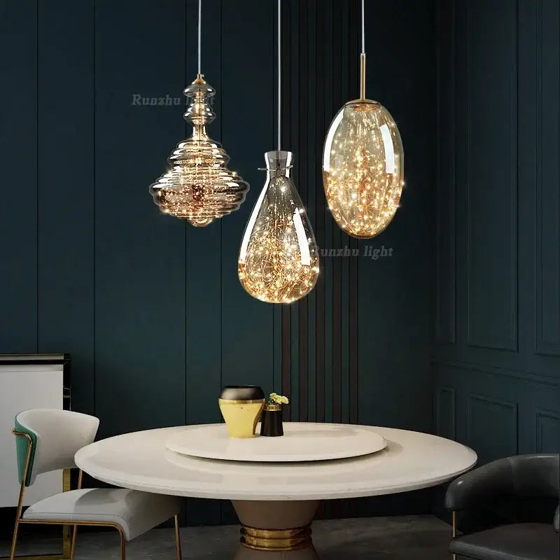 Brass Tiered Pendant Light